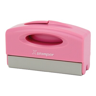 Custom Xstamper® N40PK Pre-inked Pink Pocket Stamp, 0.5 x 1.94