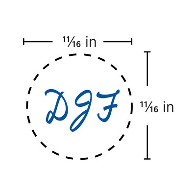 Custom Xstamper® N48 Pre-inked Round Stamp, 0.69" Diameter