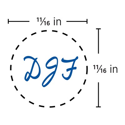 Custom Xstamper® N49 Pre-inked Round Stamp, 1.13" Diameter