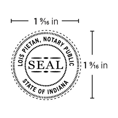 Custom Xstamper® N53 Pre-inked Round Notary Stamp, 1.56 Diameter