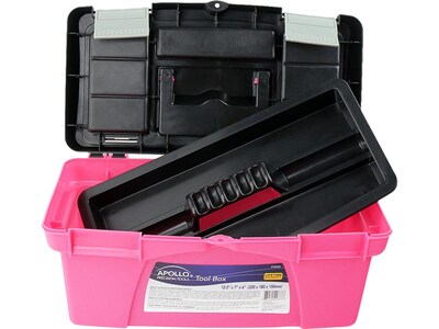 Apollo Tools 3 Piece Tool Box Set, Pink (DT5005P)