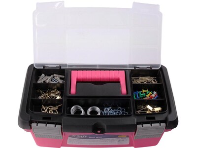 Apollo Tools 3 Piece Tool Box Set, Pink (DT5005P)