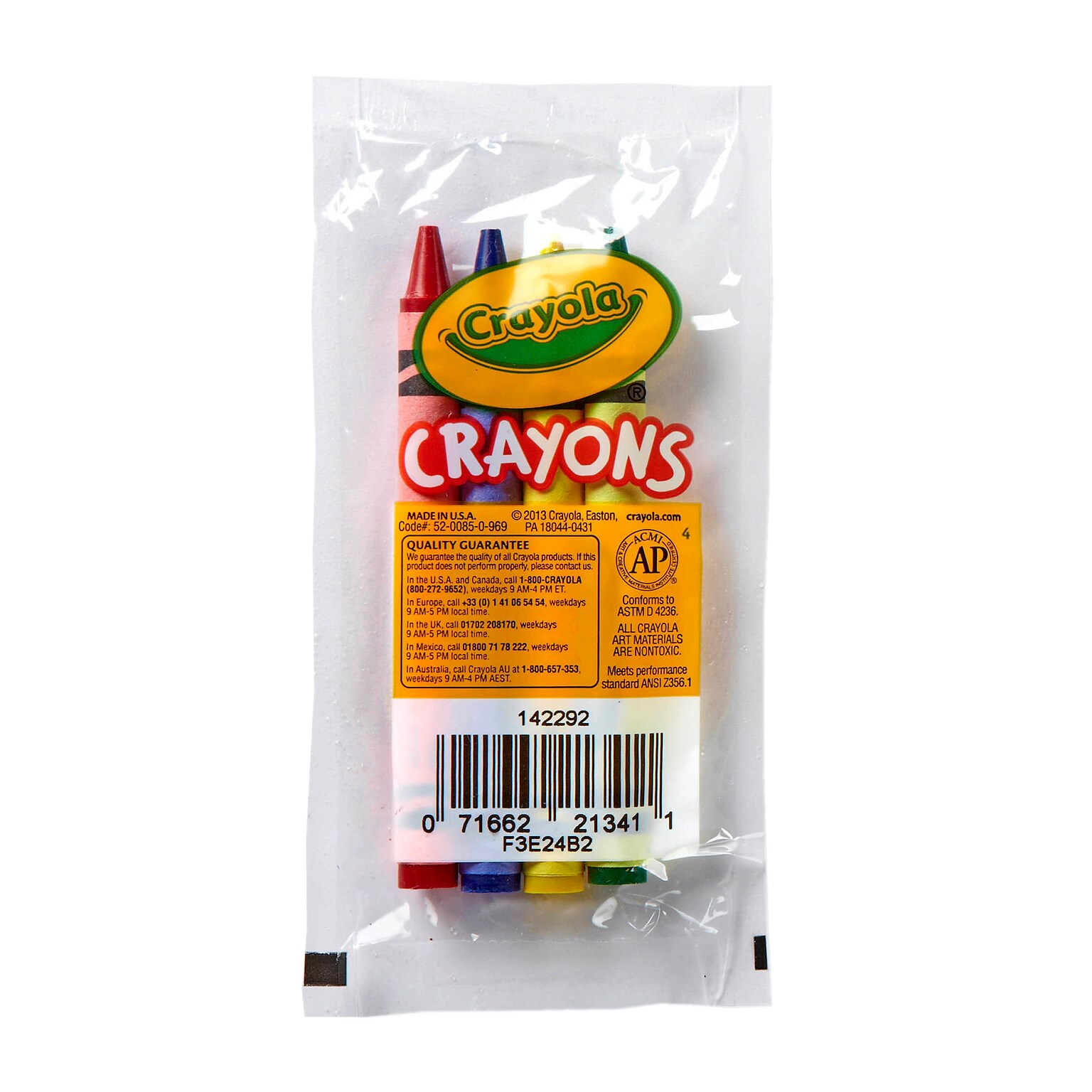 Crayola Crayons, 4/Pack, 360 Packs/Carton (5200831003)