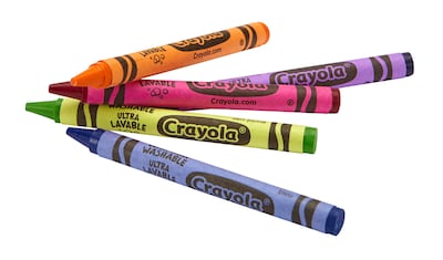 Crayola Washable Ultra Clean Crayons, Assorted Colors, 24/Box (52-6924)