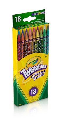 Crayola Twistable Kids' Colored Pencils, Assorted Colors, 18/Pack (68-7418)