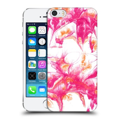 OFFICIAL JULIEN CORSAC MISSAIRE ABSTRACT 3 Marbled Paint Pink Orange Hard Back Case for Apple iPhone 5 / 5s / SE