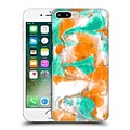 OFFICIAL JULIEN CORSAC MISSAIRE ABSTRACT 3 Marbled Paint Green Orange Hard Back Case for Apple iPhone 7 Plus