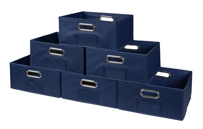 Niche Cubo Half-Size Foldable Fabric Storage Bins- Blue (HTOTE066PKBE)