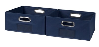 Niche Cubo Half-size Foldable Fabric Storage Bins- Blue (HTOTE062PKBE)