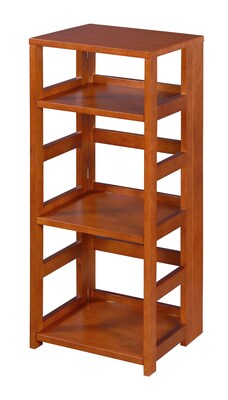 Niche Flip Flop 4 Shelf 34H Square Folding Bookcase, Cherry (FFSQ3412CH)