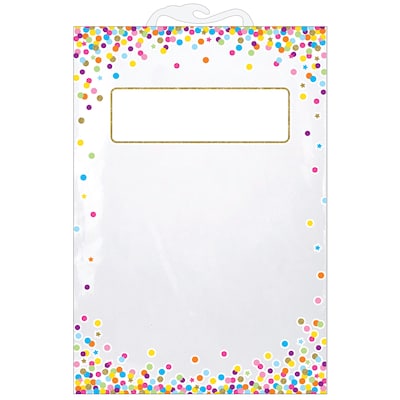 Ashley Productions Hanging Confetti Pattern Storage/Book Bag, 11 x 16, Pack of 5 (ASH10585)