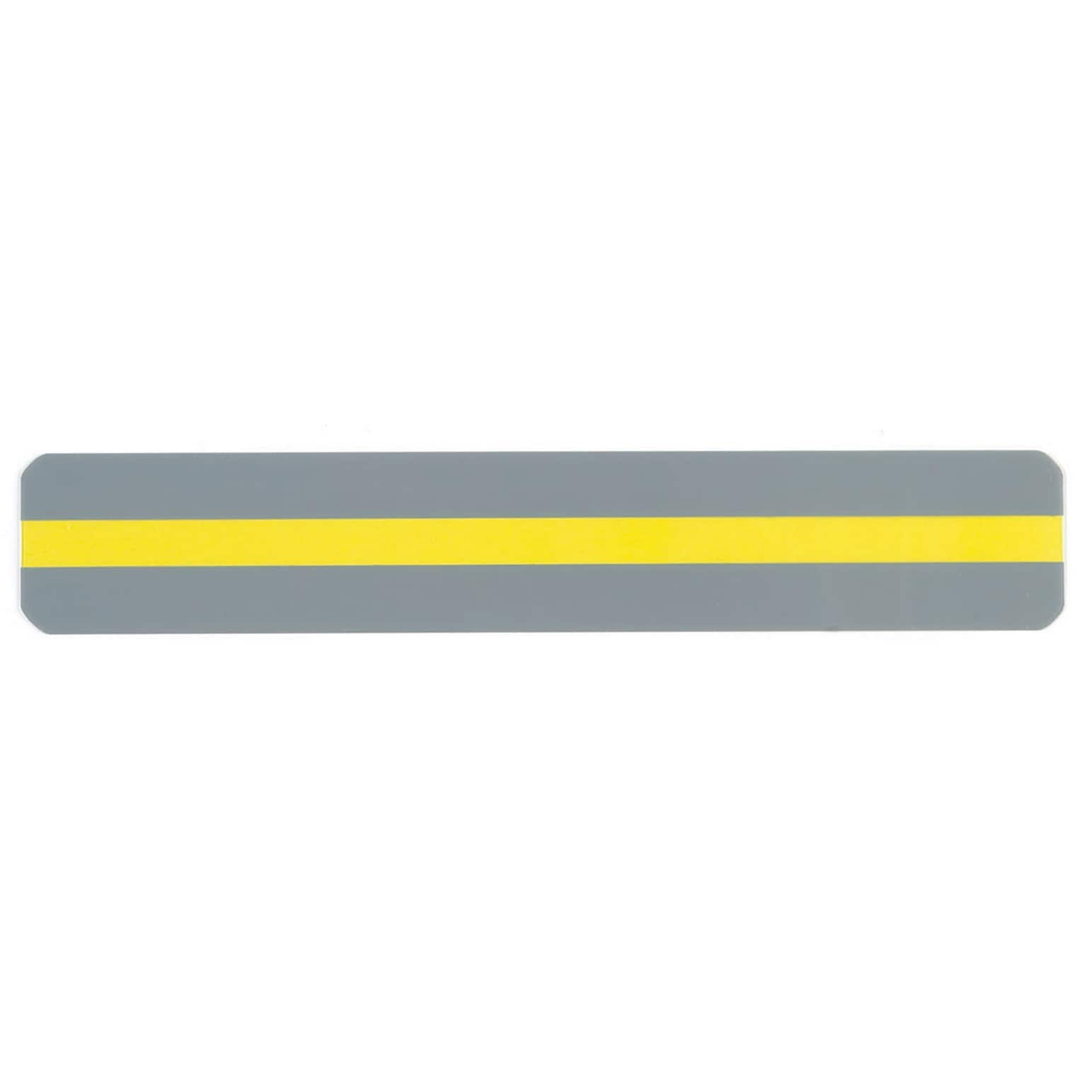 Ashley Productions 8.00H x 1.50W Acetate Sentence Strip Reading Guides, Yellow, 12/Pack (ASH10850)