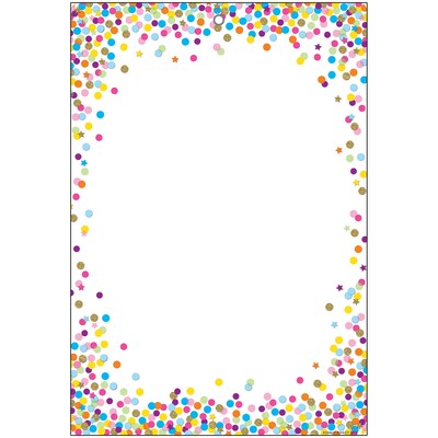 Ashley Productions Smart Poly Chart, 13 x 19, Confetti Blank, w/Grommet (ASH91046)
