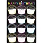 Ashley Productions Smart Poly Chart, 13" x 19", Chalk Dots with Loops Happy Birthday, w/Grommet (ASH91052)
