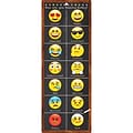 Ashley Productions Smart Poly Clip Chart w/Grommet, 9 x 24, Emotions Icon Feelings (ASH91951)