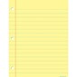 Ashley Productions Smart Poly Big Light Yellow Notebook Paper Chart, Dry-Erase Surface, 17" x 22" (ASH92013)