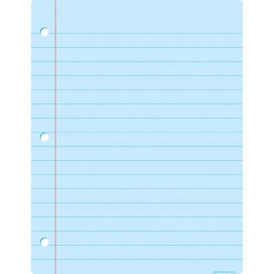 Ashley Productions Smart Poly Big Light Blue Notebook Paper Chart, Dry-Erase Surface, 17 x 22 (ASH92014)