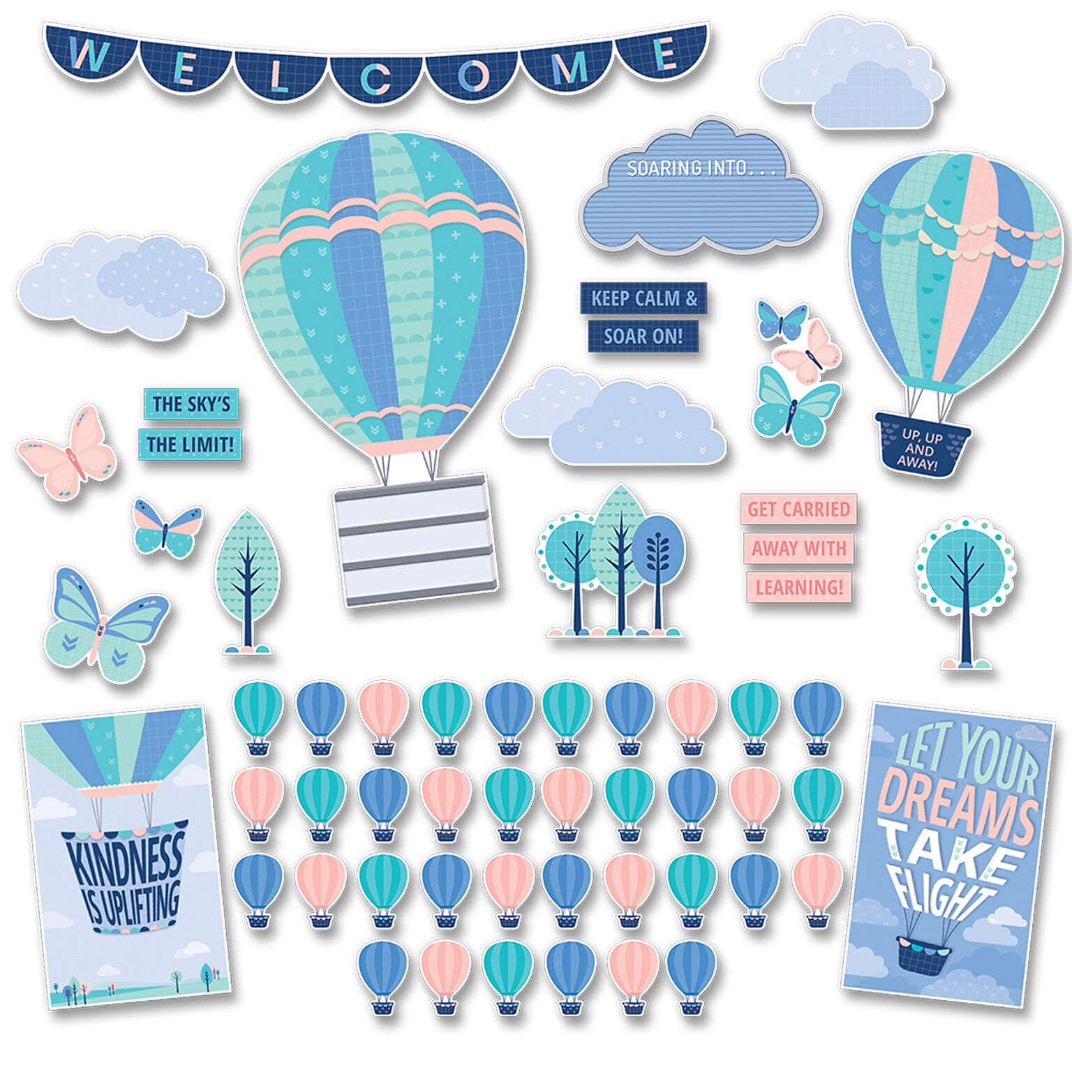 Creative Teaching Press Calm & Cool Soaring High Bulletin Board, 57/Set (CTP8596)