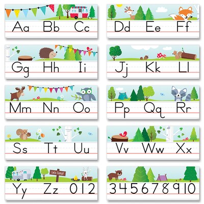 Creative Teaching Press Woodland Friends Traditional Manuscript Alphabet Line Bulletin Board, 10 pieces (CTP8597)