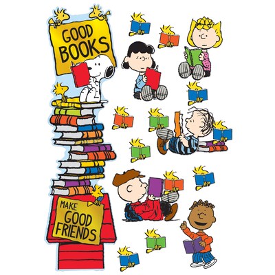 Eureka Peanuts Reading All-In-One Door Decor Kit, 32/Pack (EU-849315)