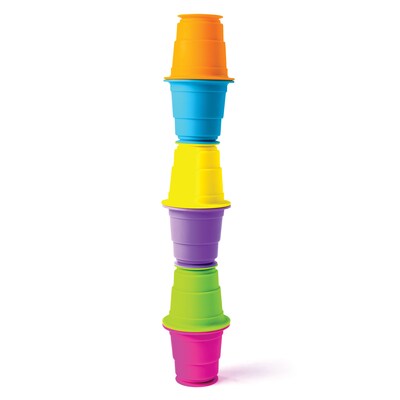 Fat Brain Toys Suction Kupz, Assorted Colors, 6/Set (FBT183)