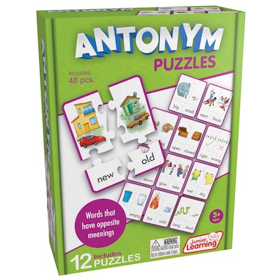 Junior Learning Antonym Puzzles, Language Arts, 48 Pieces (JRL242)