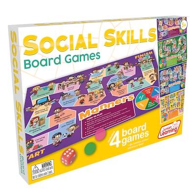 Junior Learning 4 Social Skills Board Games, Early Education Development, Ages 5+ years (JRL426)