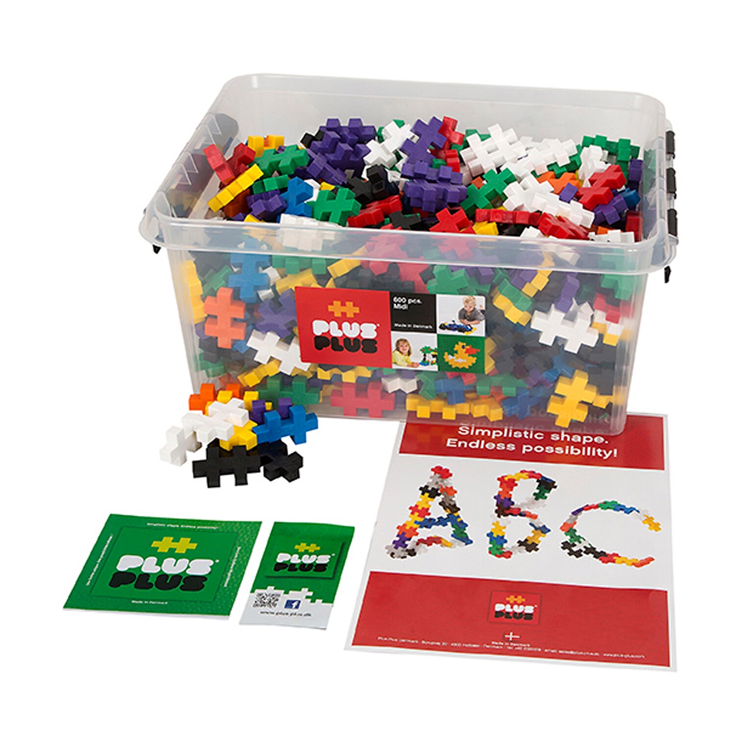 Plus-Plus Plastic Open Play Big Set, 600 Pieces (PLL03231)