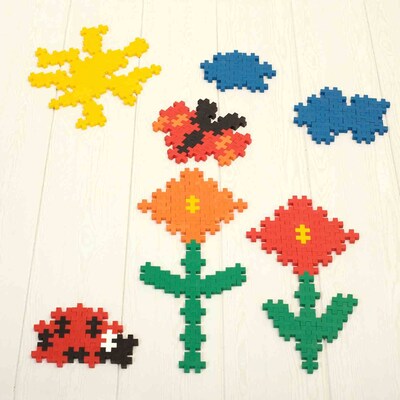 Plus-Plus Plastic Open Play School Set, 3600 Pieces, Basic Colors (PLL03373)