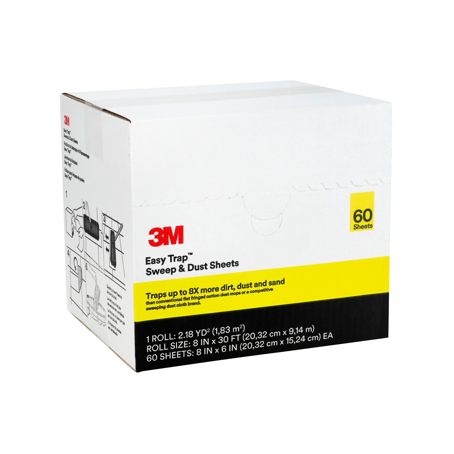 3M Easy Trap Dusting Cloths, 60 Sheets/Roll (59152W)