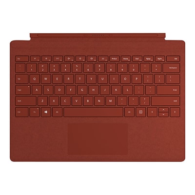 Microsoft Surface Pro Signature Type Cover Keyboard with Trackpad for Surface Pro (Mid 2017), 3, 4, 6, 7, Poppy Red (FFP-00101)
