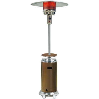 Hanover 7-Ft. 41,000 BTU Steel Umbrella Propane Patio Heater in Bronze/Stainless Steel