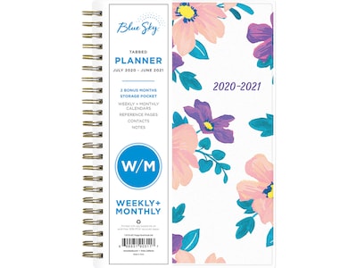 2020-2021 Blue Sky 5 x 8 Planner, Preppy Floral Purple (118176-A21)