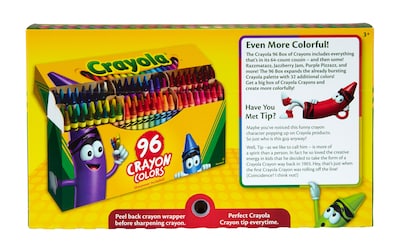 Crayola Crayons, Assorted Colors, 96/Box