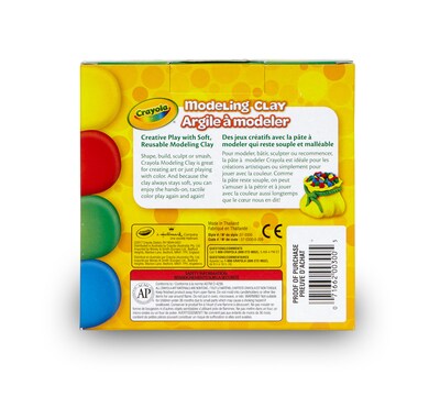 Crayola Modeling Clay Sticks, 4 oz., Assorted Colors, 4/Box (57-0300)