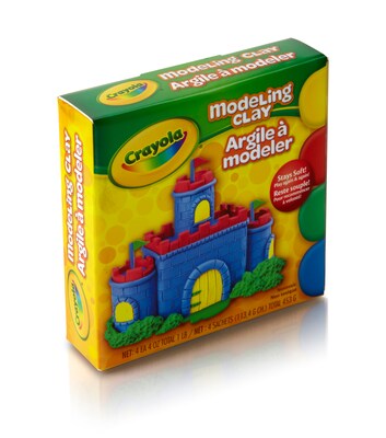 Crayola Model Magic Modeling Dough, Clay, Set of 4-1 oz Packs in White