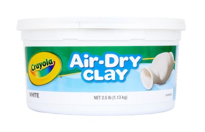 Crayola Air-Dry Clay Bucket, 2.5 lbs, White (57-5050)