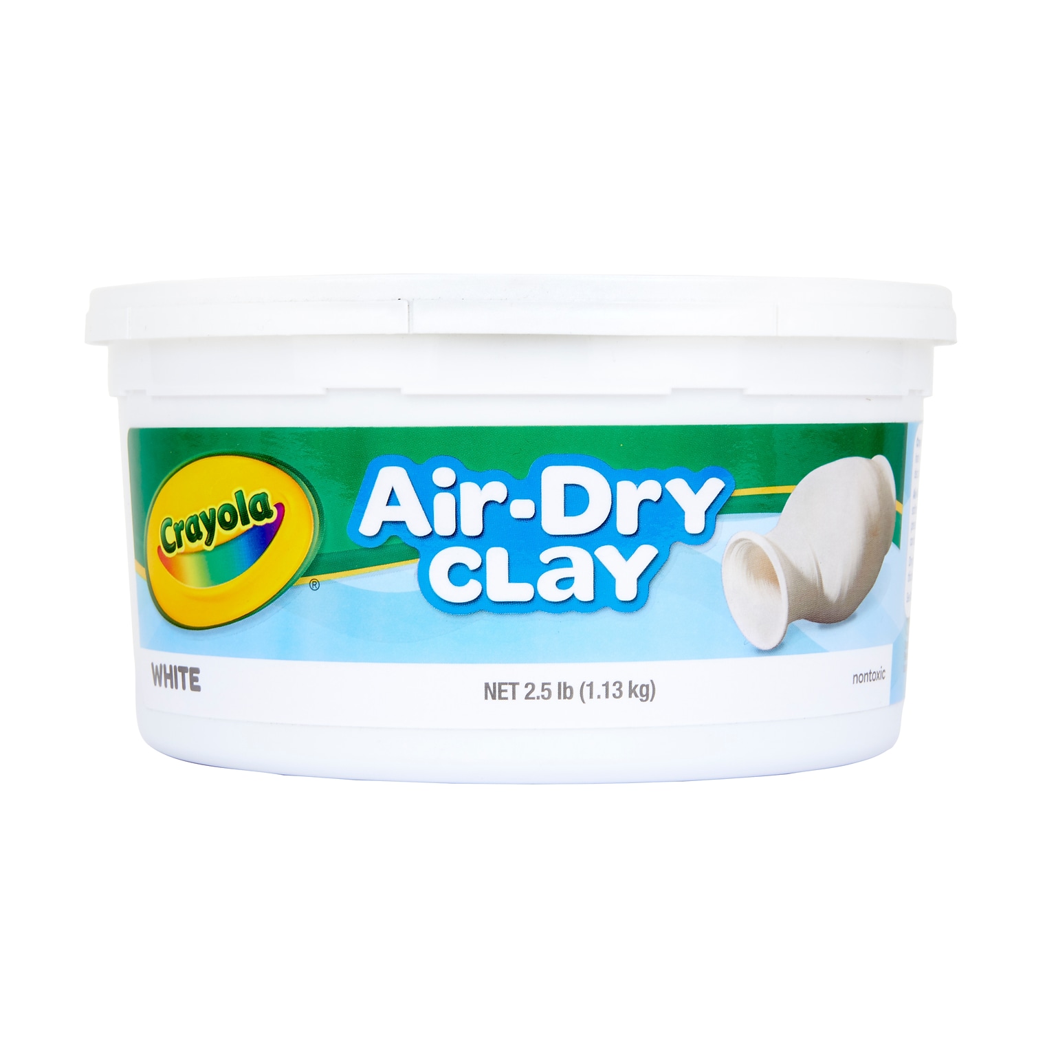 Crayola Air-Dry Clay Bucket, 2.5 lbs, White (57-5050)