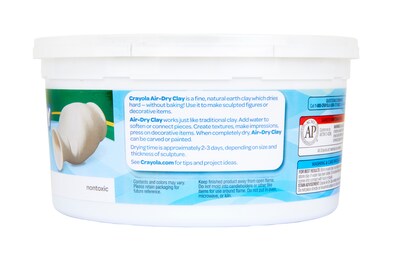 Crayola Air-Dry Clay Bucket, 2.5 lbs, White (57-5050)