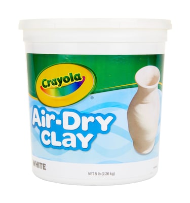 Crayola Air-Dry Clay Bucket, 5 lbs, White (57-5055)