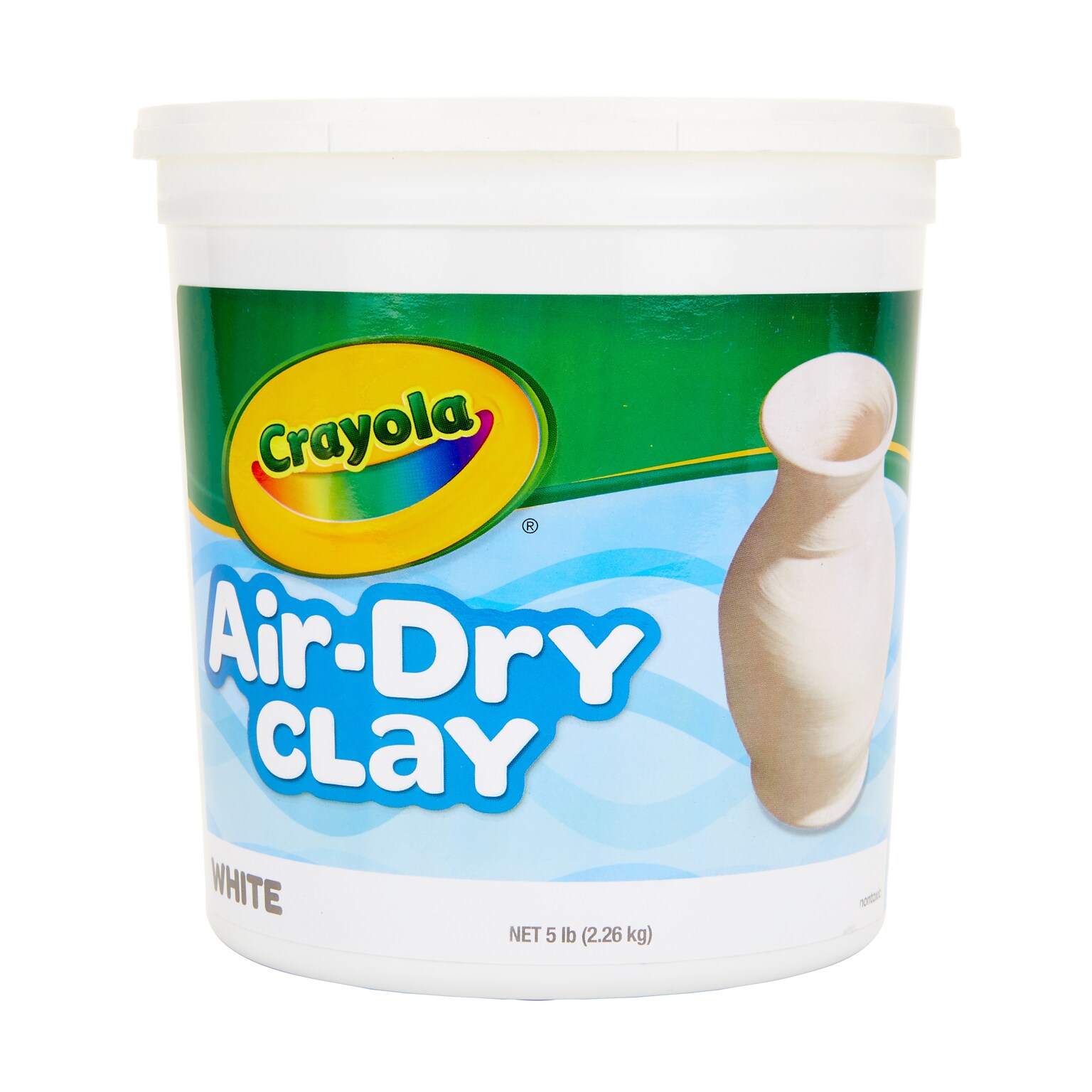 Crayola Air-Dry Clay Bucket, 5 lbs, White (57-5055)