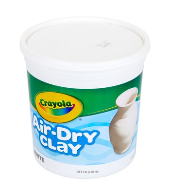 Crayola Air-Dry Clay Bucket, 5 lbs, White (57-5055)