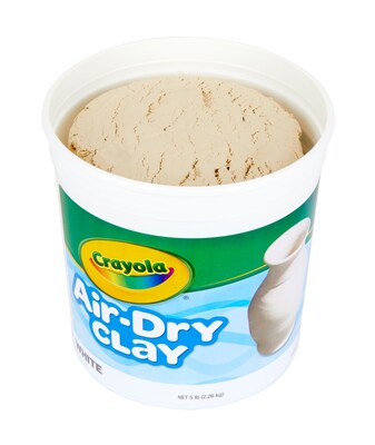 Crayola Air-Dry Clay Bucket, 5 lbs, White (57-5055)