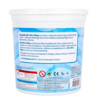 Crayola Air-Dry Clay Bucket, 5 lbs, White (57-5055)