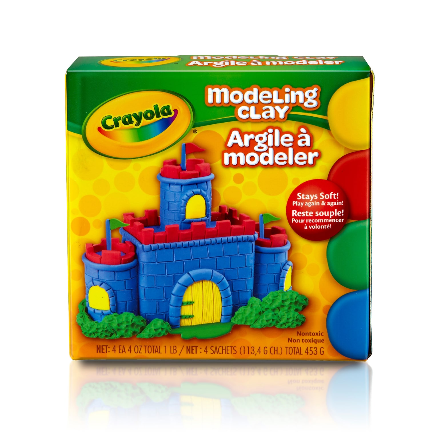 Crayola Modeling Clay Sticks, 4 oz., Assorted Colors, 4/Box (57-0300)