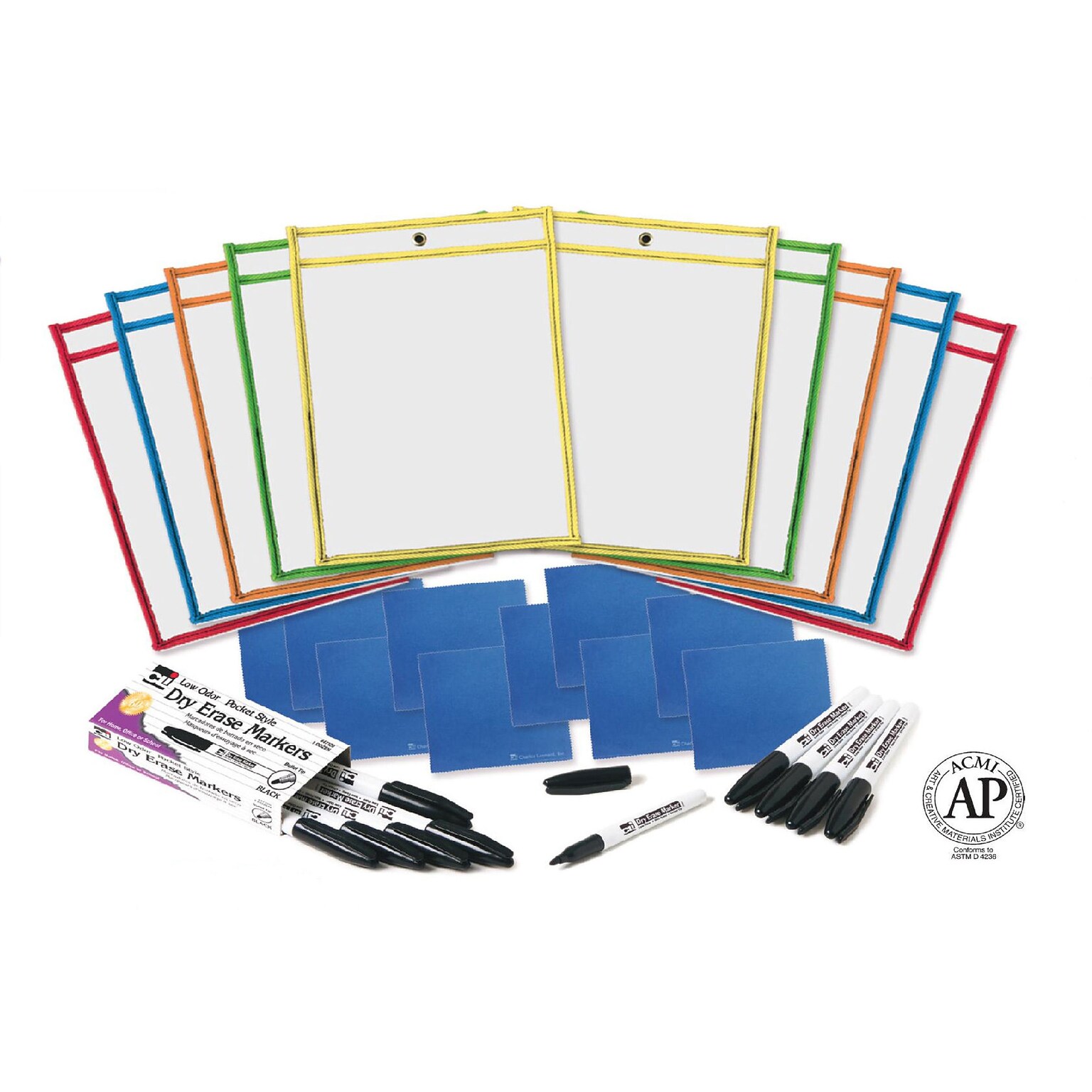 Charles Leonard Classpack Reusable Dry Erase Sets, 10/Pack (CHL29130)