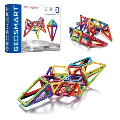 Smart Toys and Games, Starship 42pc Magnetic Construction, Assorted Colors (SG-GE0300US)