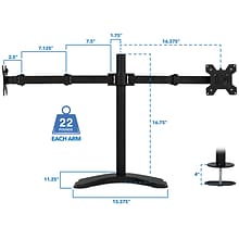 Mount-It! Dual Monitor Stand for 19-32 Screens (MI-2781B)