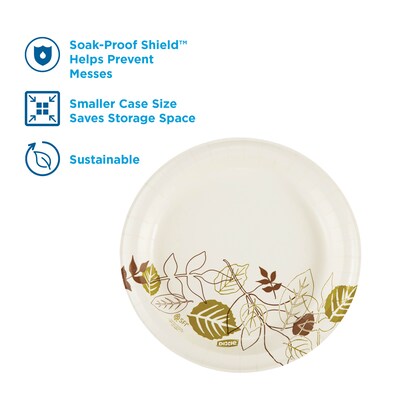 Disposable Paper Plates for Party Dinner Plate White Bulk 8.5 Inch