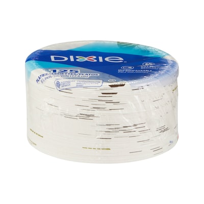 Dixie Pathways Medium-Weight Paper Plates, 6 7/8, 125/Pack (UX7WS)